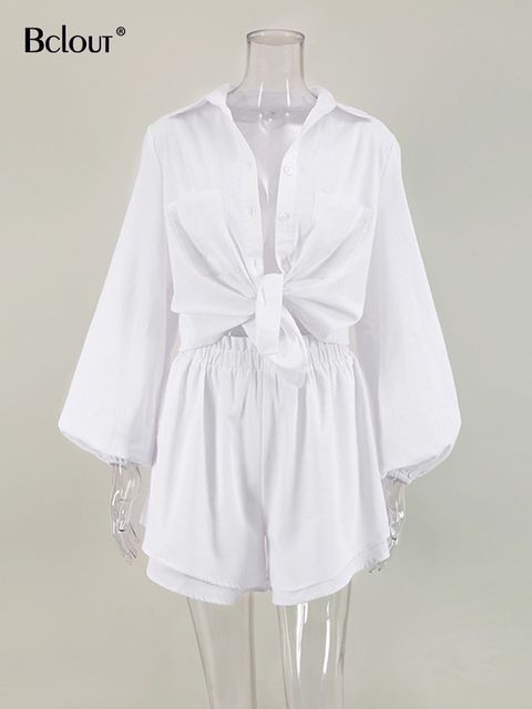 Palm Beach Linen Ruffle Shorts Sets 2 Pieces
