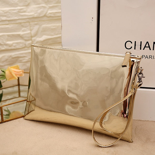 Laser Holographic Women Envelope Luxury Clutch