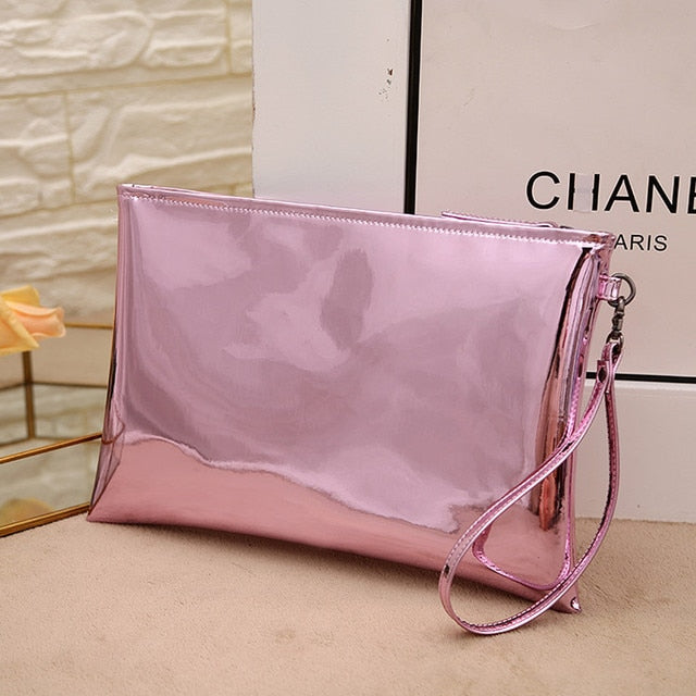 Laser Holographic Women Envelope Luxury Clutch