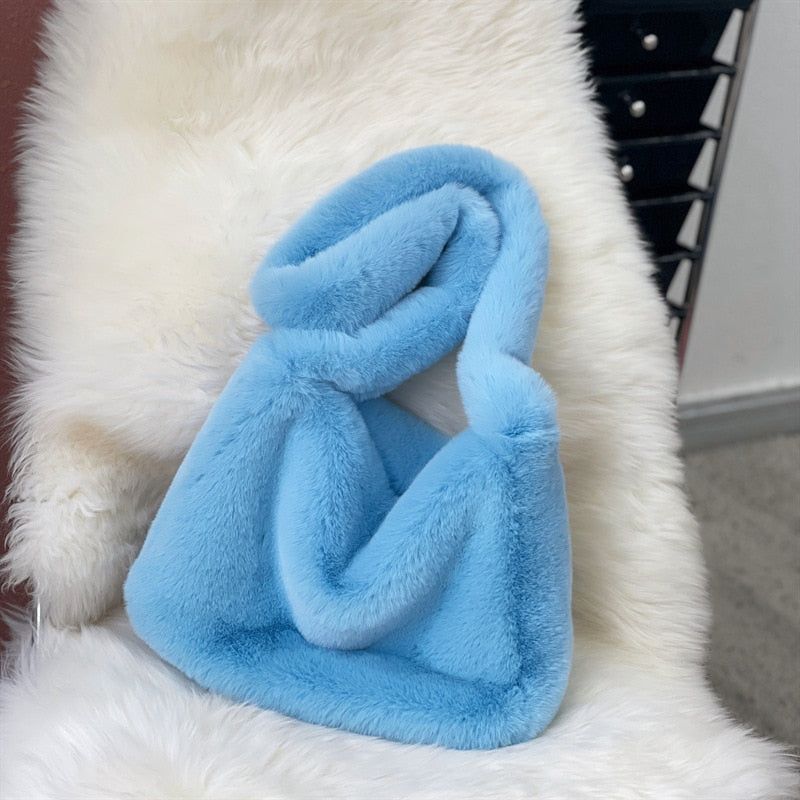 Fluffy Faux Fur Shoulder Bag