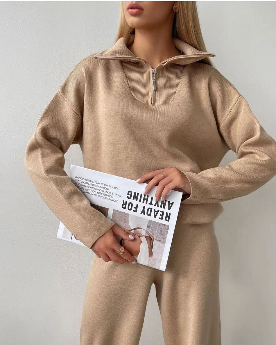 UpAvonu Loose Knit Sweater Two-piece Set