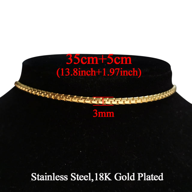 Herringbone Choker Snake Chain