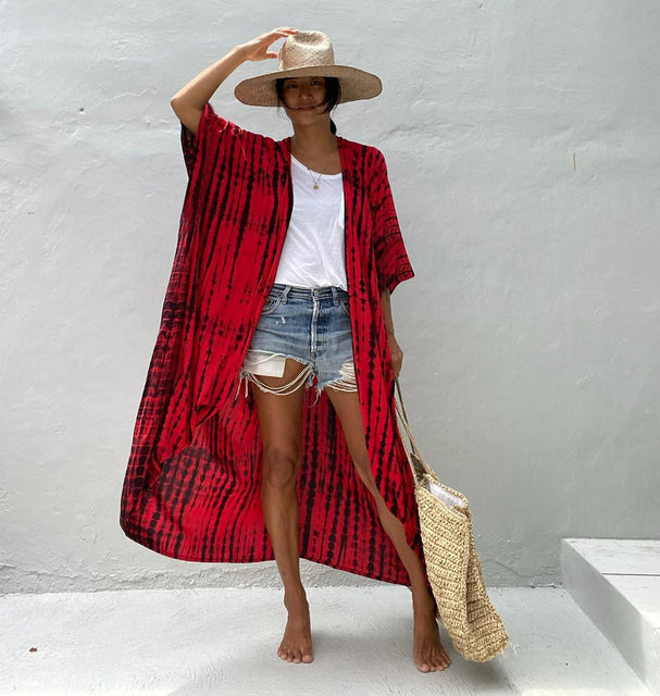 Tulum Embroidery Kaftan Beach Tunic Cover Up