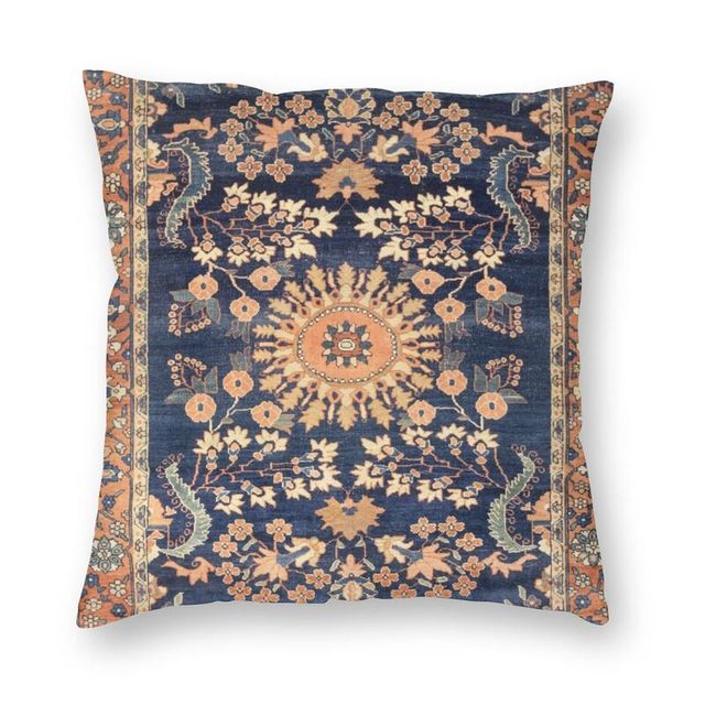Turkish Antique Tabriz Persian Rug Pillow Cover