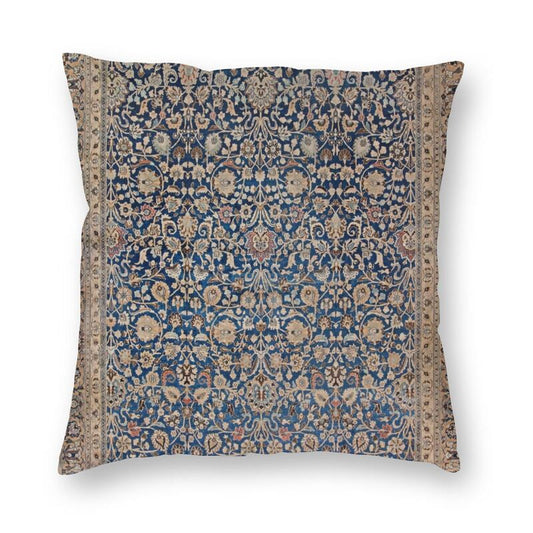 Turkish Antique Tabriz Persian Rug Pillow Cover
